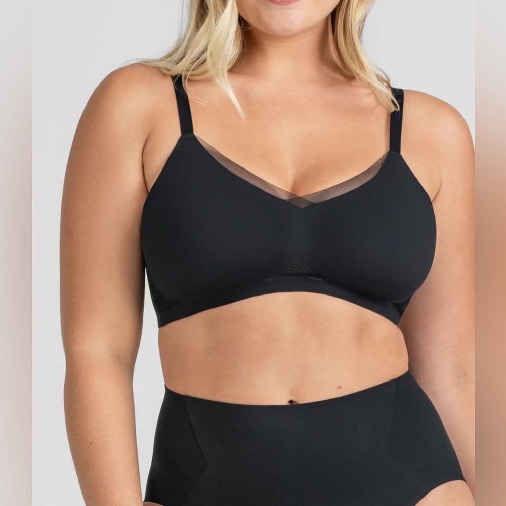 HONEYLOVE CrossOver Bra‎ Black Sz L